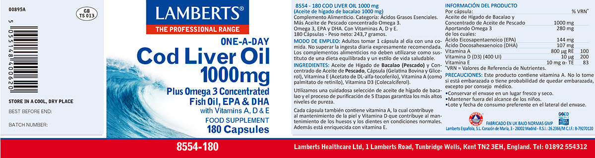 Aceite de Hígado de Bacalao 1000mg