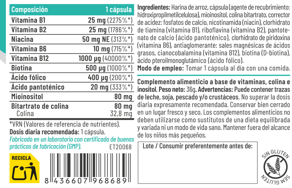 B COMPLEX 60CAP- FERALIVE