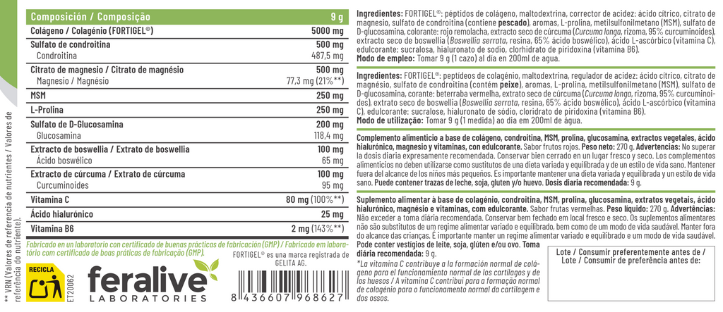 COLARTIC FRUTOS ROJOS 270GR.- FERALIVE