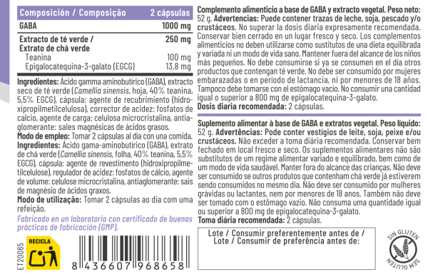 GABA+TEANINA 60CAP.- FERALIVE