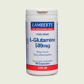 L-Glutamina 500mg. Pura. Aminoácido no esencial con 90 cápsulas