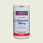 L-Glutamina 500mg. Pura. Aminoácido no esencial con 90 cápsulas
