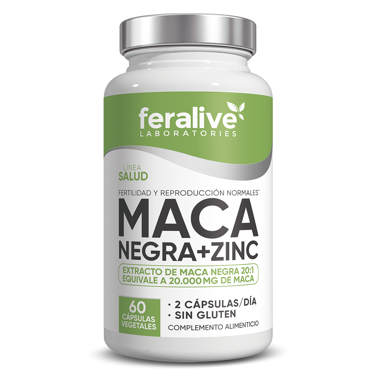 MACA NEGRA + ZINC 60CAP.- FERALIVE