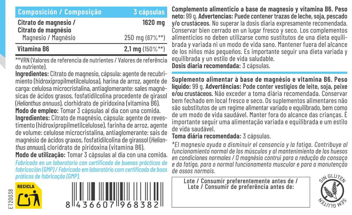 MAGNESIO CITRATO LIPOSOMADO 120CAP.- FERALIVE