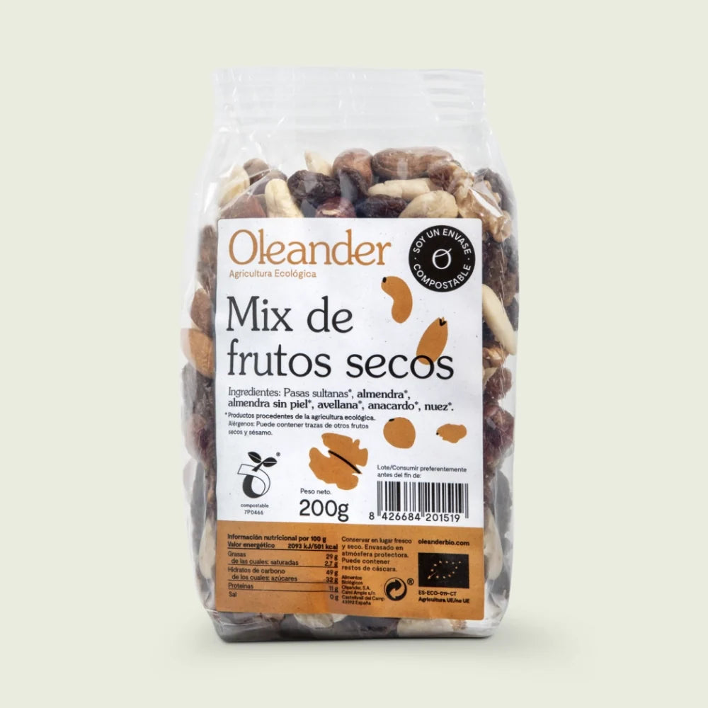 MIX DE FRUTOS SECOS BIO 200GR.