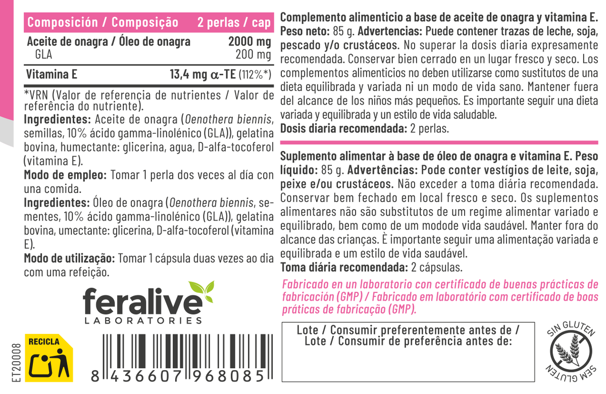 ONAGRA + VITAMINA E