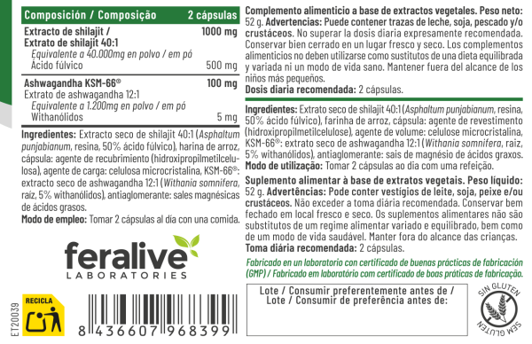 SHILAJIT COMPLEX 60CAP FERALIVE