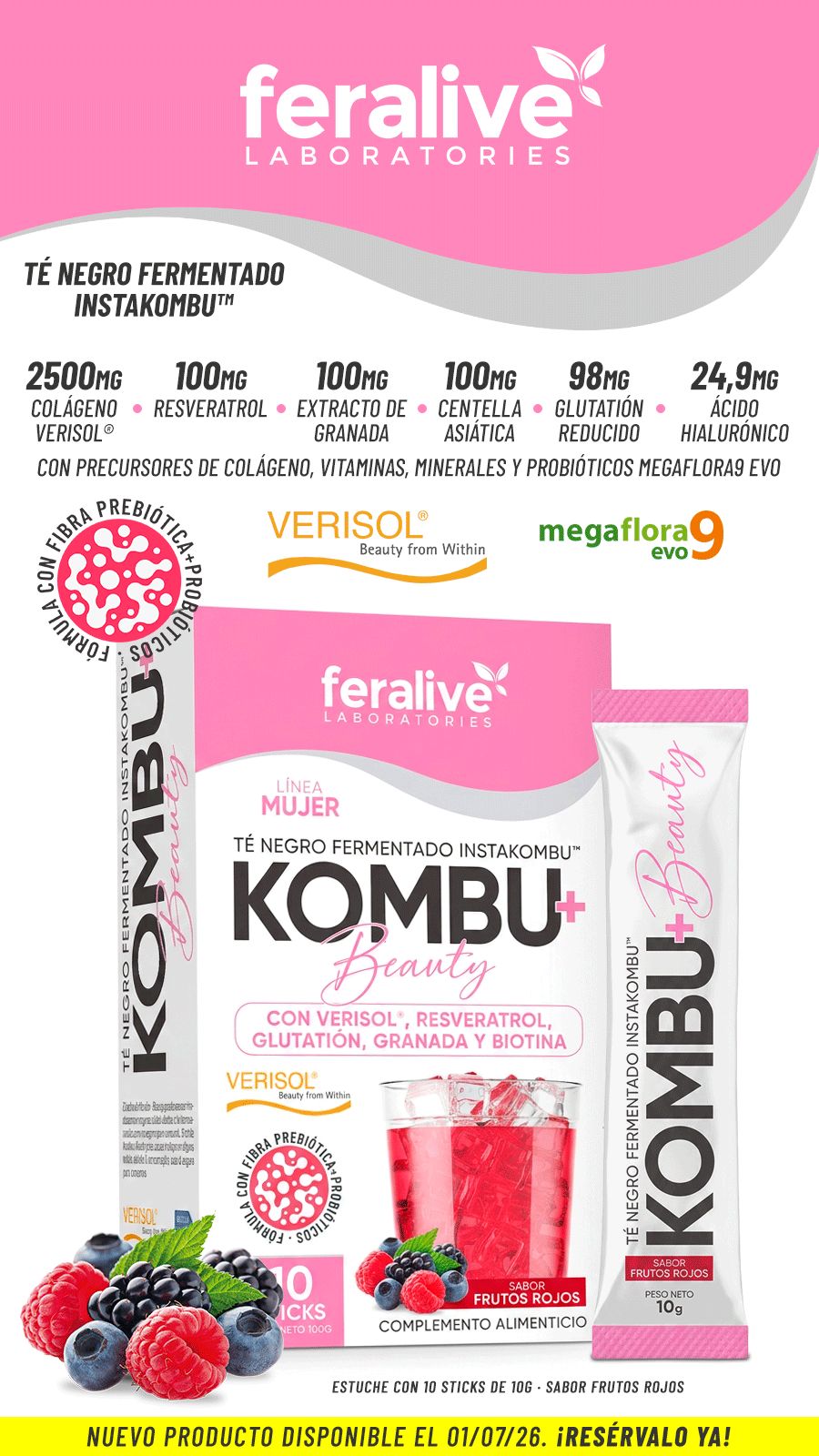 Kombu+ Beauty frutos rojos · 10 sticks | Feralive