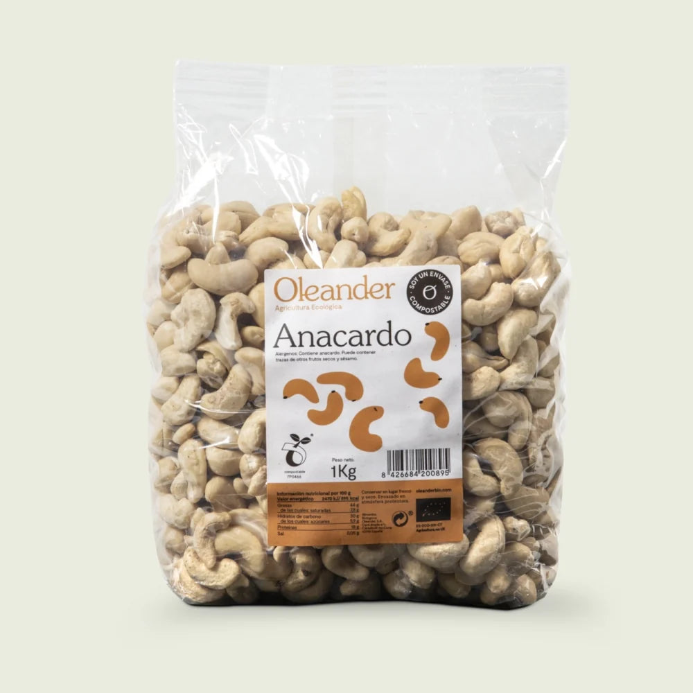 ANACARDOS CRUDO BIO BOLSAS 1 KG.