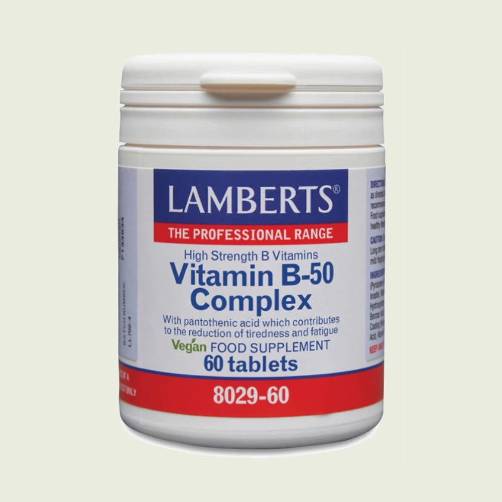 COMPLEJO DE VITAMINAS B-50 60 TAB LAMBERTS.