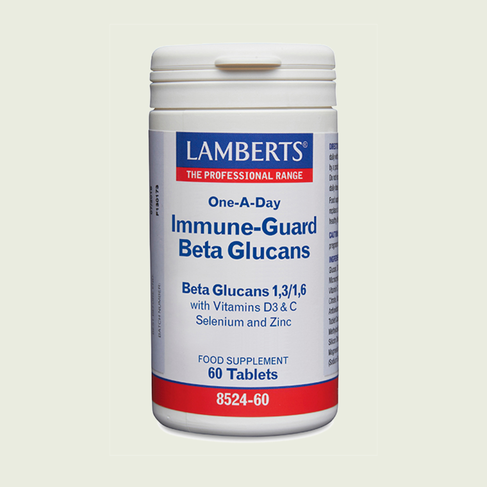 Immune-Guard Beta Glucanos con Vitaminas D3, C más Selenio y Zinc