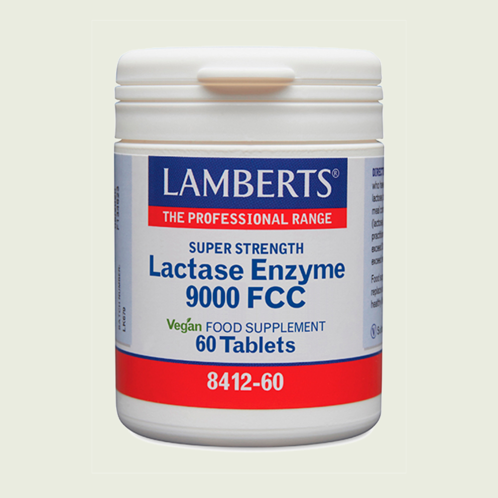 Lactasa 9000 FCC. Enzima Digestiva en tabletas