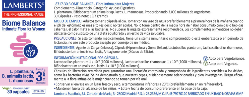 BIOME BALANCE FLORA ÍNTIMA MUJER (NUEVO)