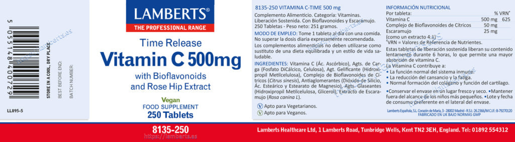 VITAM- C TIME 500MG X 250 T.