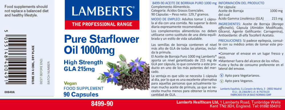 ACEITE BORRAJA PURO 1000MG.