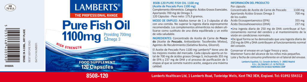 ACEITE PESCADO PURO 1100MG X 120 (OMEGA 3)