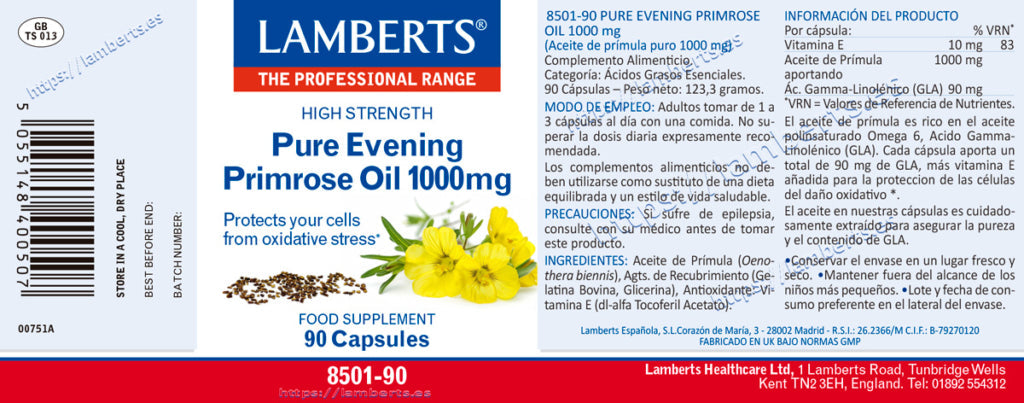 ONAGRA - PURE E. PRIMROSE 1000MG.