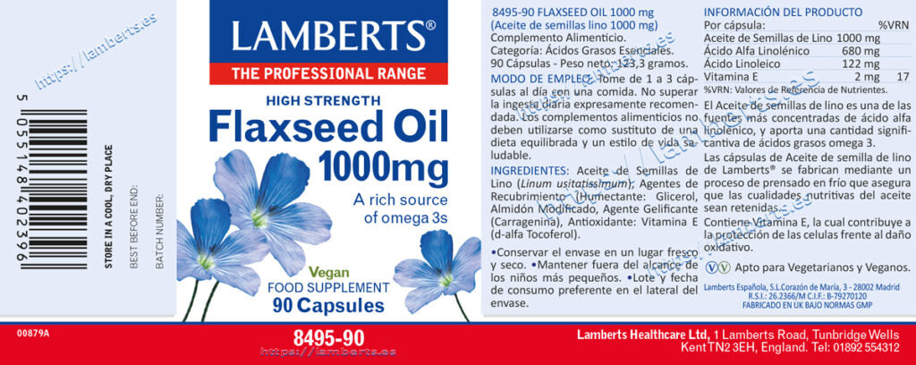 FLAX SEED OIL 1000MG ACEITE SEMILLAS LINO.