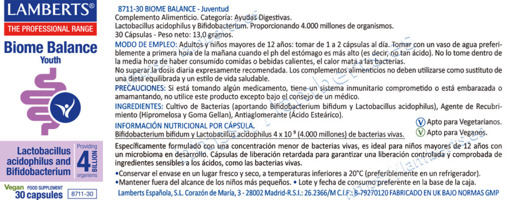 BIOME BALANCE YOUTH (JUVENTUD) (NUEVO)