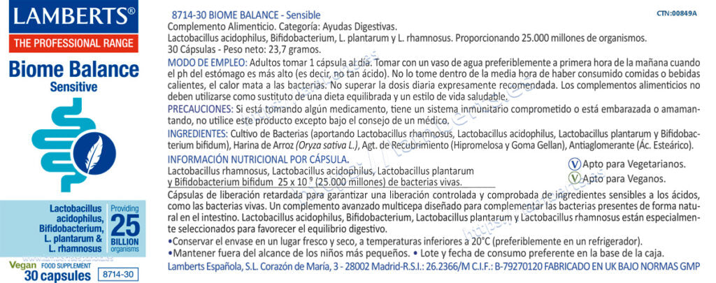 BIOME BALANCE SENSITIVE (SENSIBLE). (NUEVO)