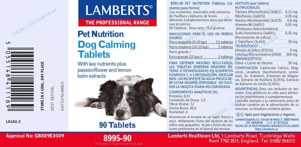 PET NUTRITION DOG CALMING TABLETS