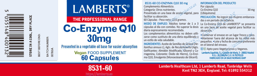 CO-ENZIMA Q10 - 30 MG.(