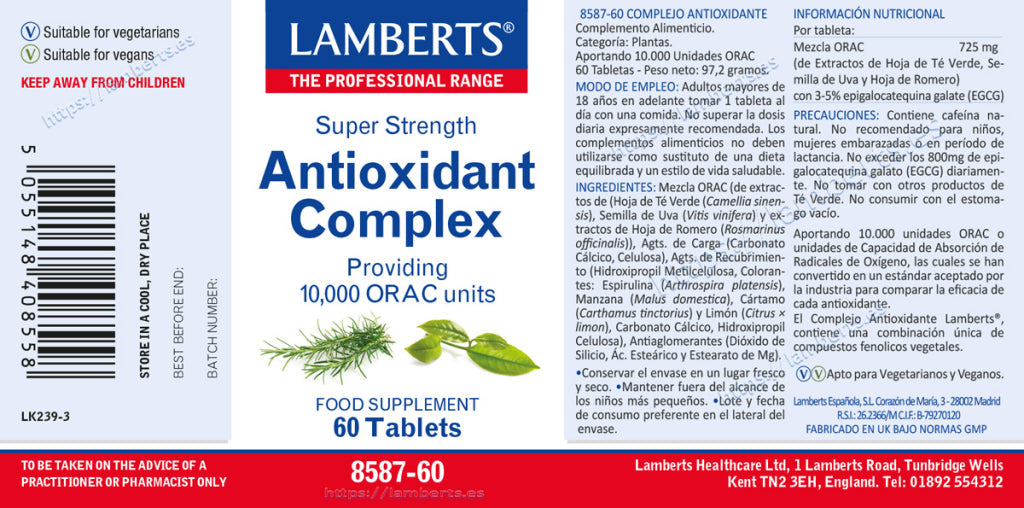 ANTIOXIDANT COMPLEX 10.000 UNITS O R A C.