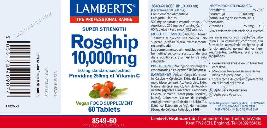 ROSE HIP 10,000MG. (ESCARAMUJO)