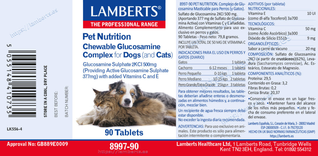 PET NUTRITION COMPLEJO DE GLUCOSAMINA MASTICABLE
