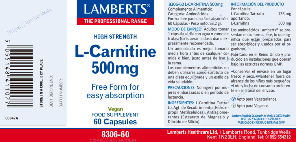 L- CARNITINA 500MG.