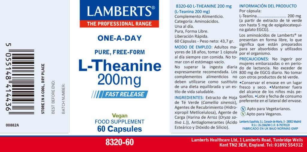 L- TEANINA (Vegana) 200mg