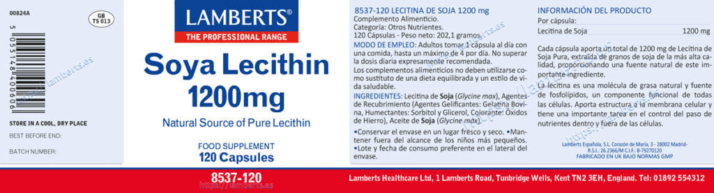 LECITINA DE SOJA 1200 MG. LAMBERTS