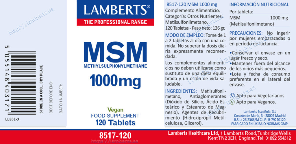 MSM 1000mg