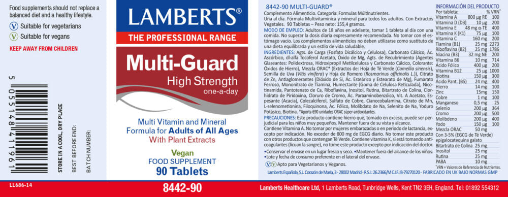MULTI-GUARD 90 VEGANO TODOS LOS ADULTOS