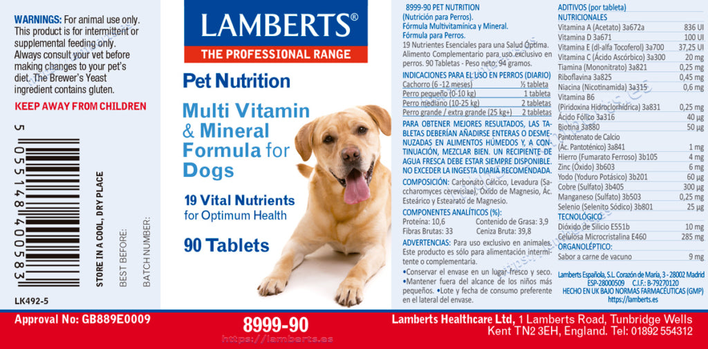 PET NUTRITION MULTI VITAM.( MASCOTAS).