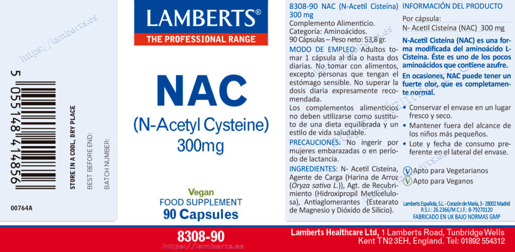 NAC (N-Acetil Cisteína) 300 mg - 90CAPS