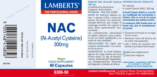NAC (N-Acetil Cisteína) 300 mg - 90CAPS