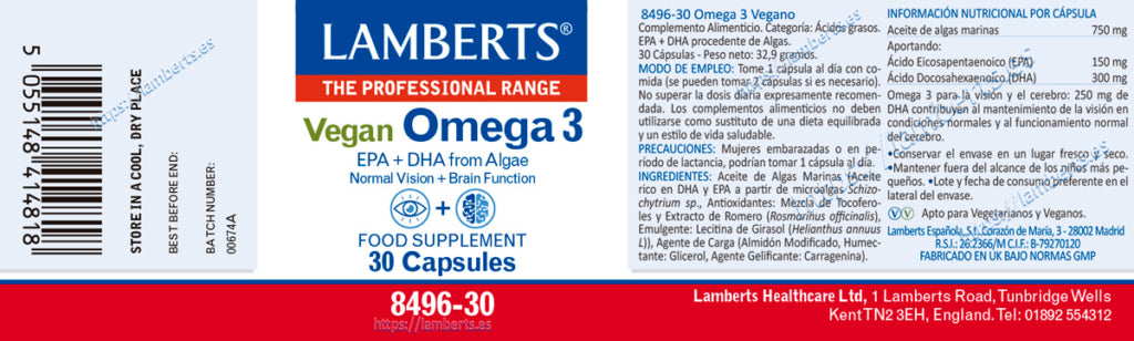 VEGAN OMEGA 3 X 60 CÁP. (NUEVO)