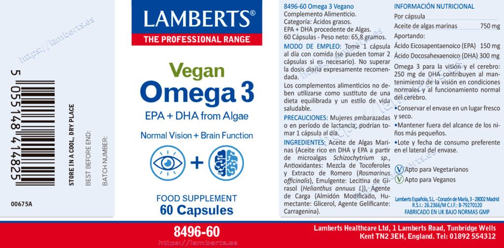 VEGAN OMEGA 3 X 60 CÁP. (NUEVO)