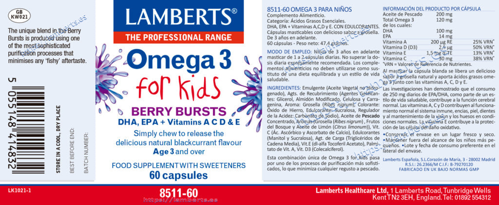 OMEGA 3 FOR KIDS (MASTICABLE)