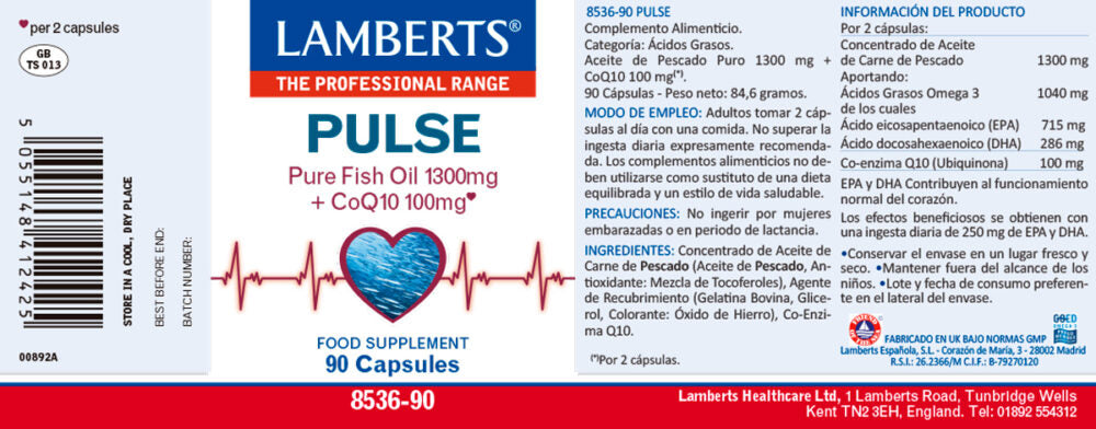 PULSE (PURE FISH OIL 1300MG+QIO 100MG.)