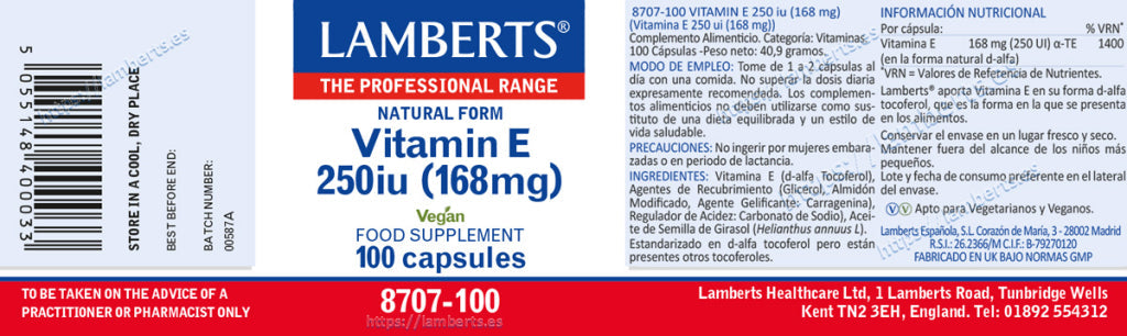 VITAM- E 250 U.I. LAMBERTS