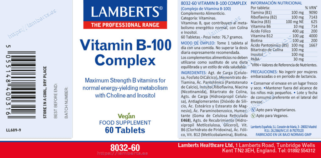 COMPLEJO DE VITAMINAS B-100