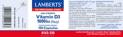 VITAM- D3 1000UI (25UG) LAMBERTS.