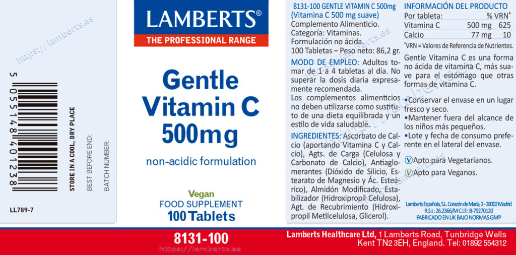 GENTLE VITAM- C 500MG.