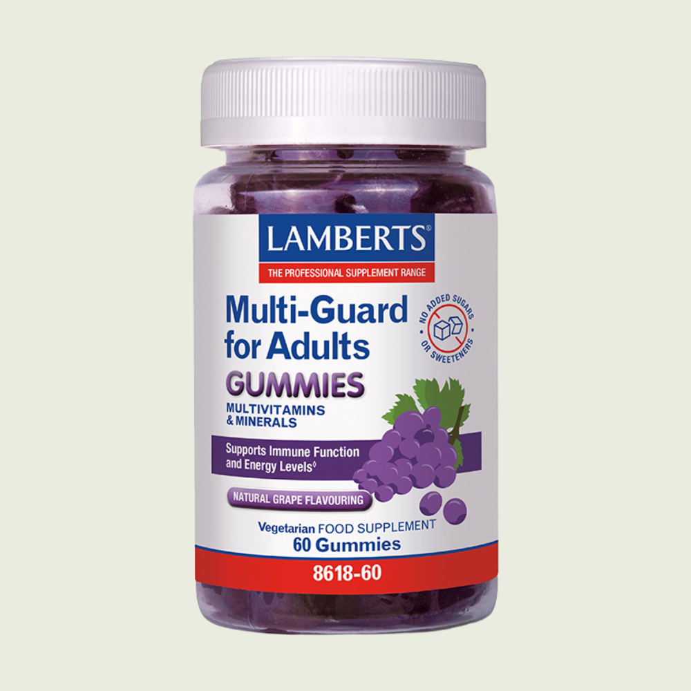 Lamberts Multi-Guard Adultos, 60 gominolas multivitamínicas sabor uva