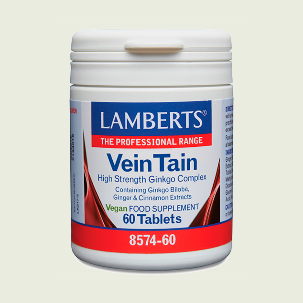 VeinTain con extractos de Ginkgo Biloba, Canela y Jengibre
