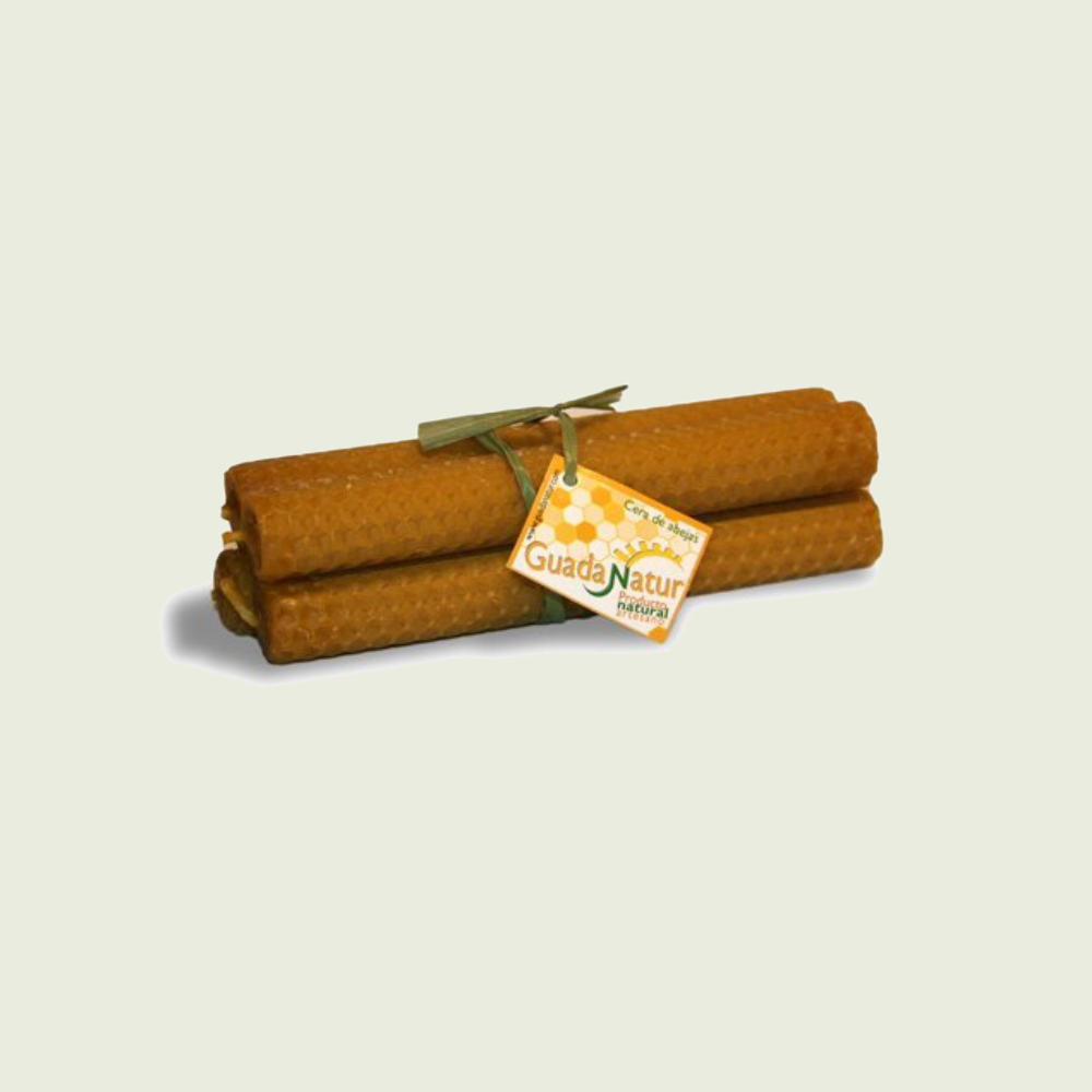VELAS DE CERA 20 CM. PACK DE 2 UD.