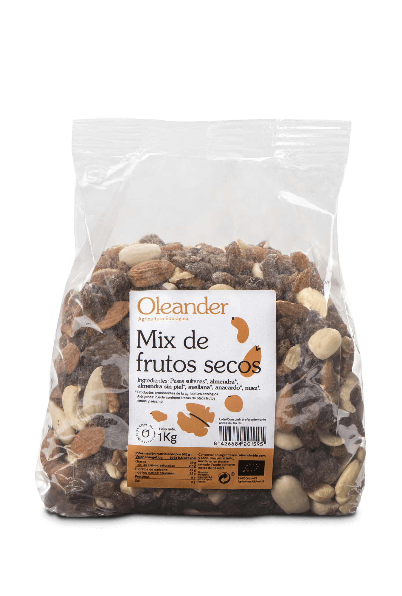 MIX MAMBO BIO ( ALBARICOQUE, MANGO, ALMENDRA, ARÁNDANO, ANACARDOS)