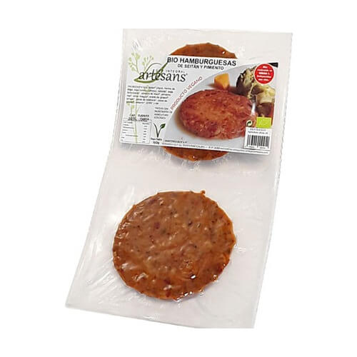 HAMBURGUESAS SEITÁN Y PIMIENTO ( 2 UNID )